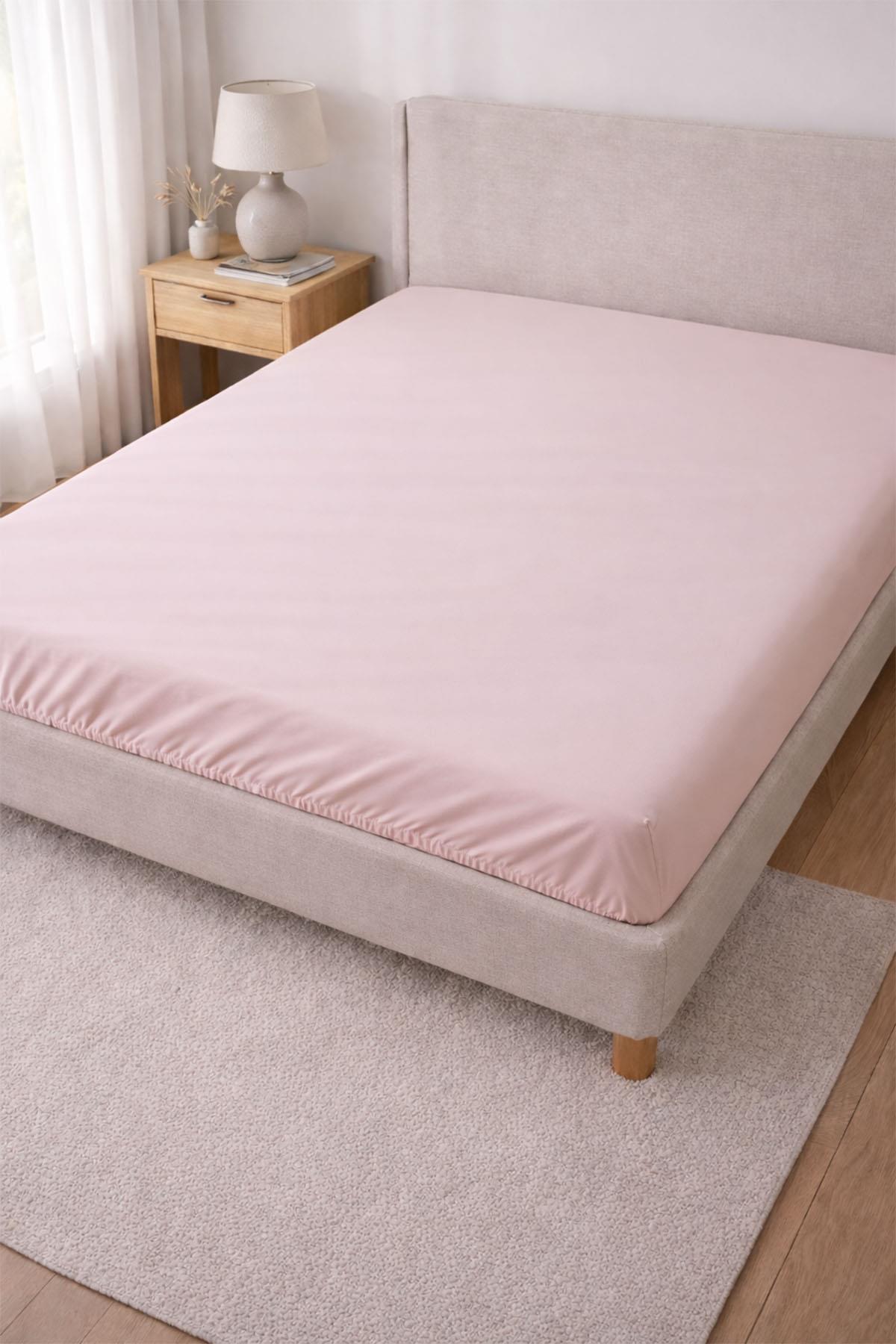 Sábana bajera ajustable de satén de algodón básico para cama de matrimonio (160 x 200 cm)