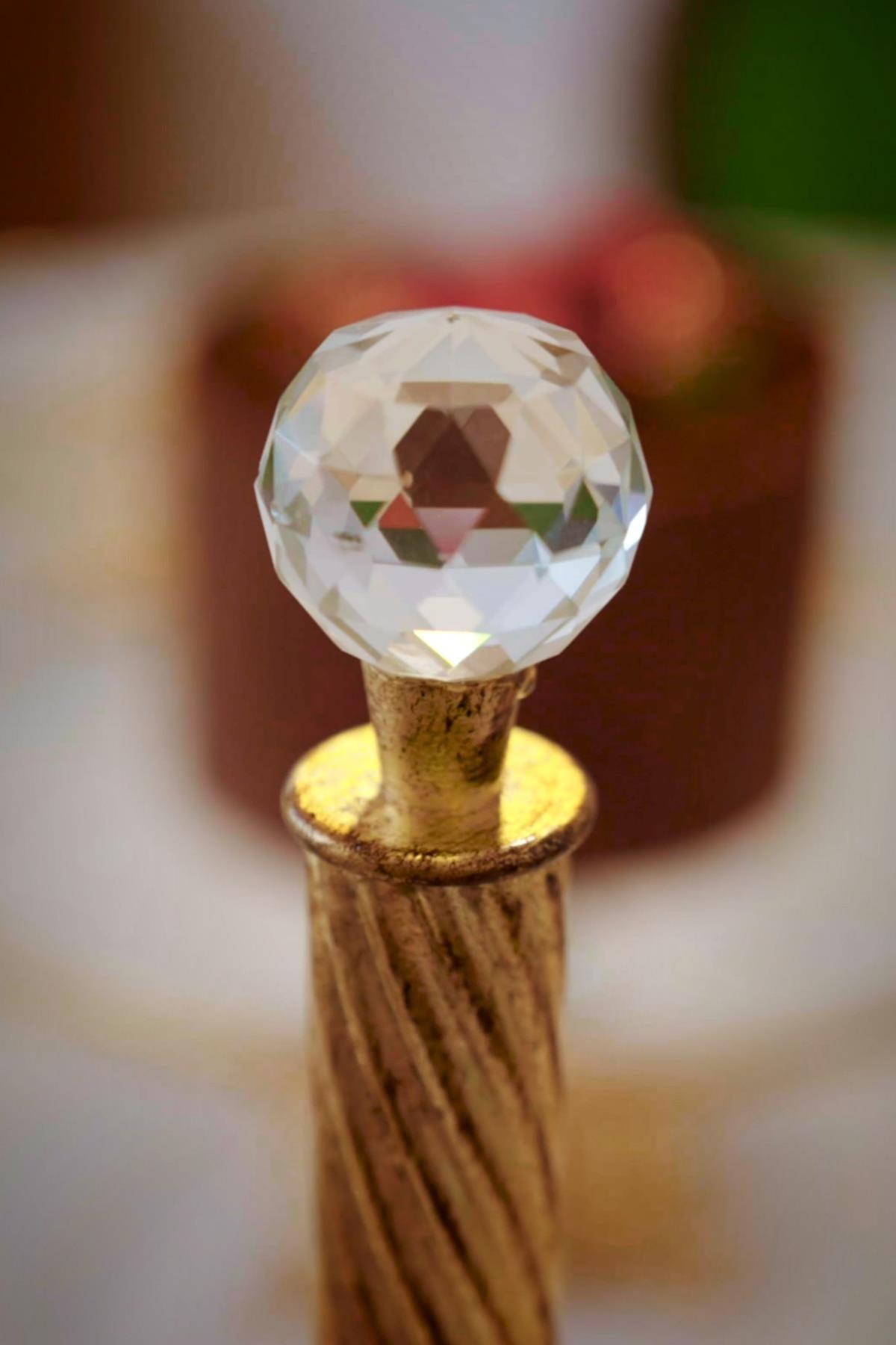 Portarrollos de papel con detalles de pan de oro Crystal - Nazik Home - ¡Dale valor a tu hogar!