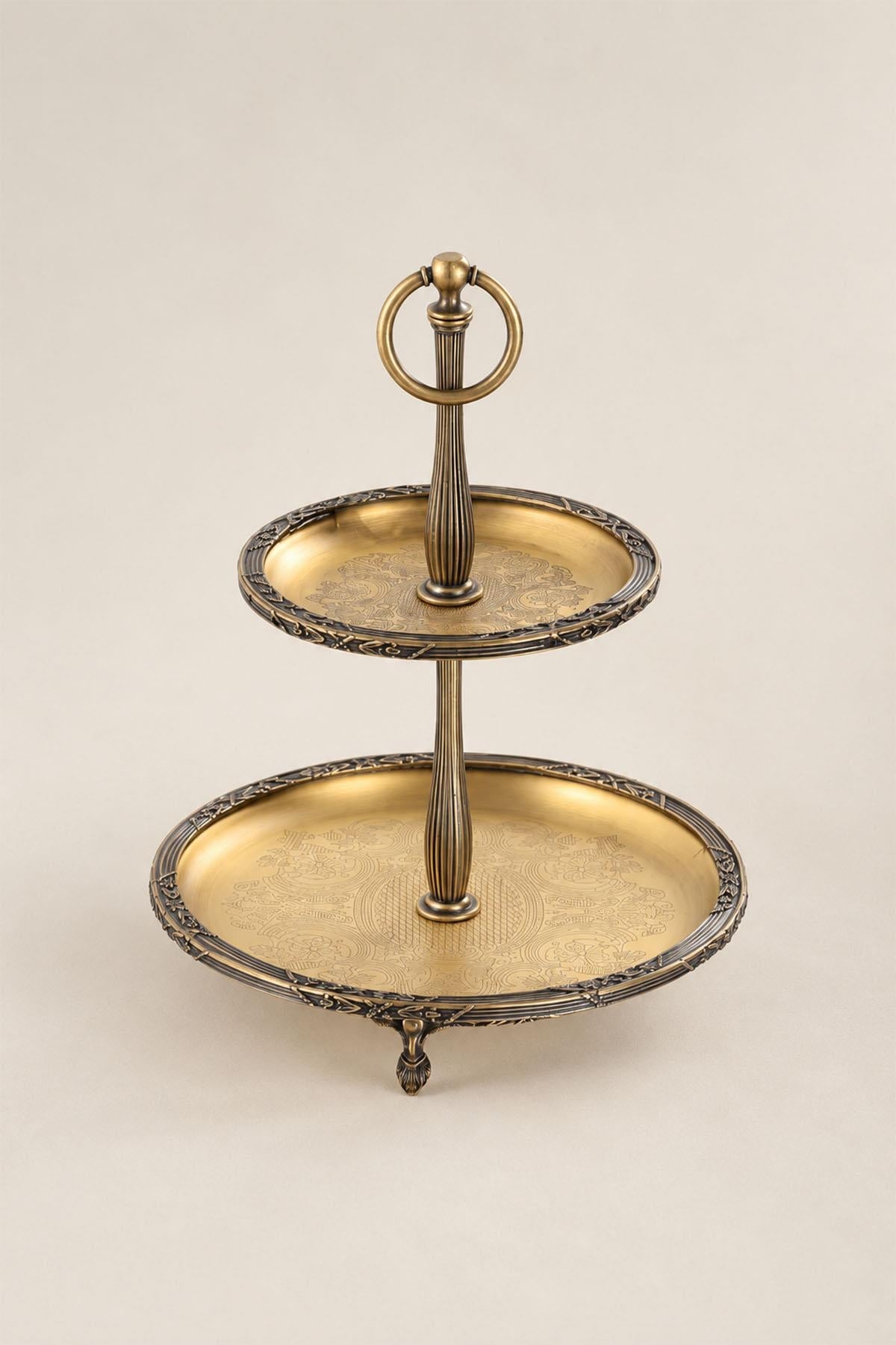 Plato de servir de 2 niveles Kessa Vintage Detail (22-15 cm)