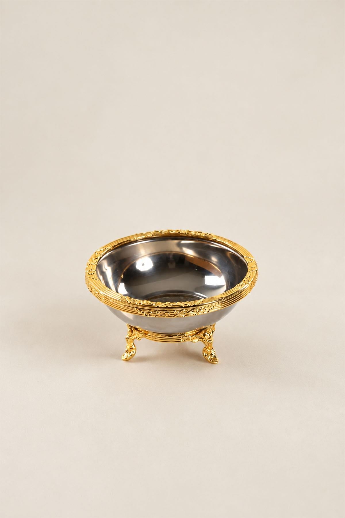 Bol para servir Kessa Gold con detalles (14 cm)