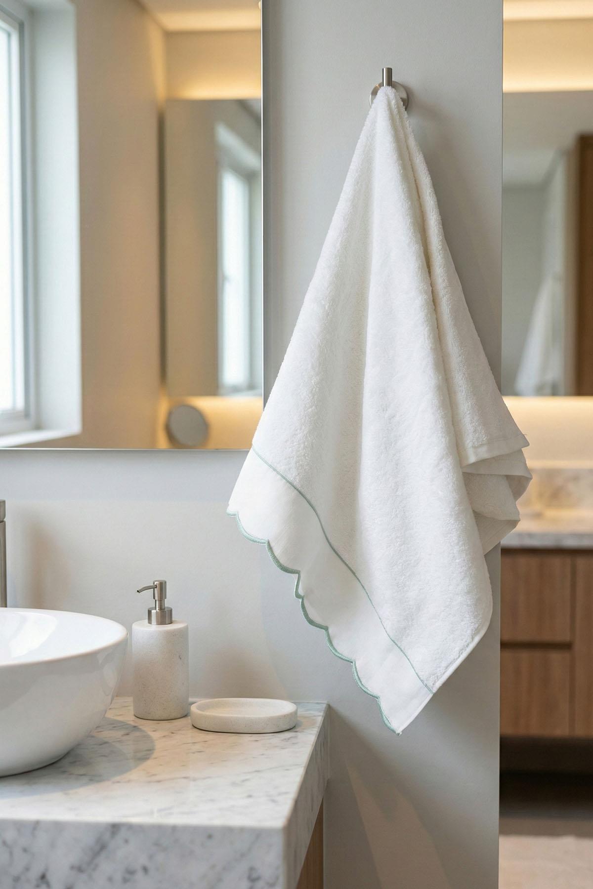 Elora Striped Embroidered Bath Towel (90 x 150 cm)