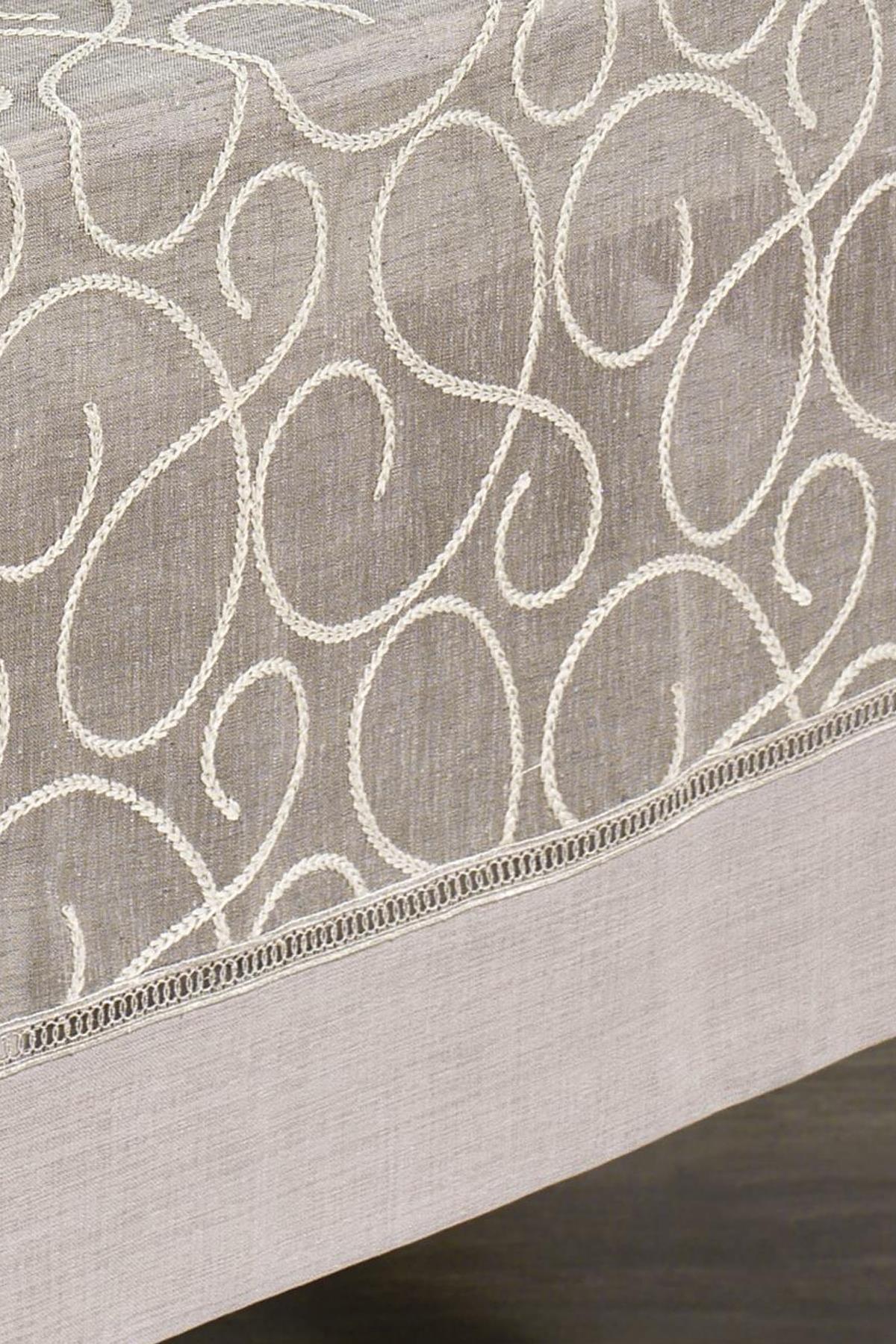 Mantel de mesa color beige, antimanchas, de fácil cuidado, estampado, decoración de mesa de 160x260 cm