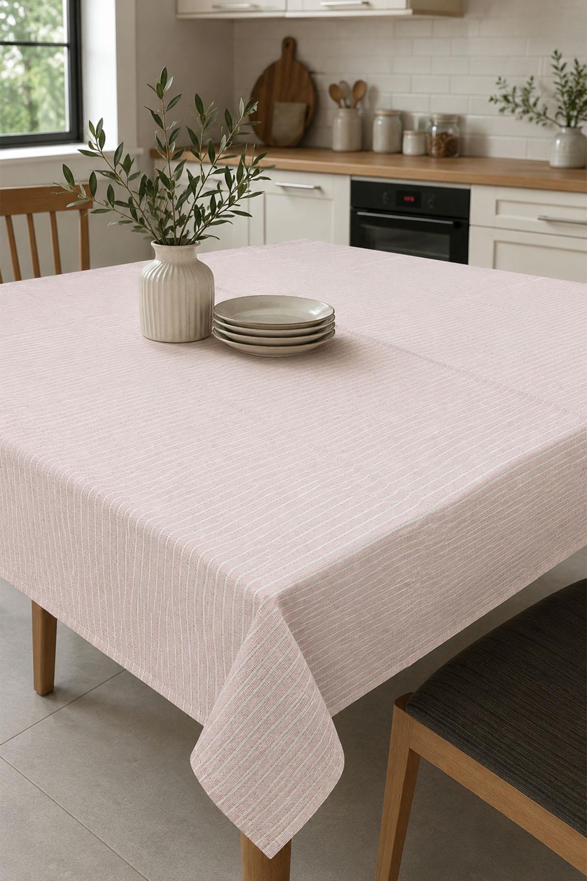 Mantel de mesa cuadrado Lavin antimanchas y sin planchado (130 x 130 cm)