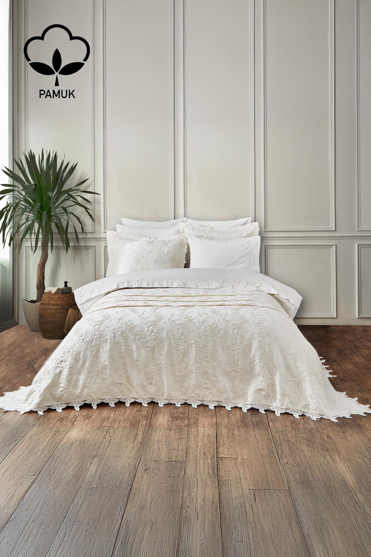Juego de ropa de cama y colcha Ribera de 9 piezas para cama doble - Nazik Home - ¡Dale valor a tu hogar!