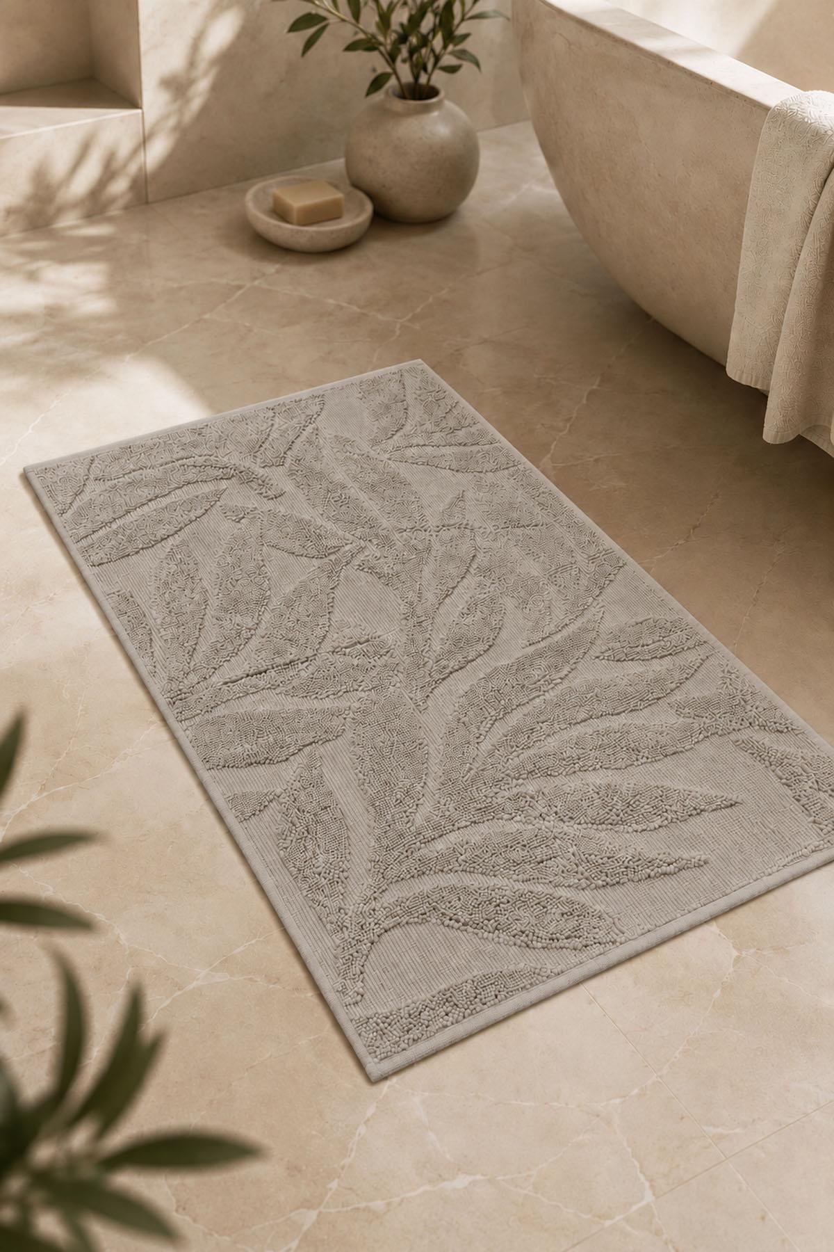 Toalla para pies con estampado de hojas de salvia (50 x 80 cm)