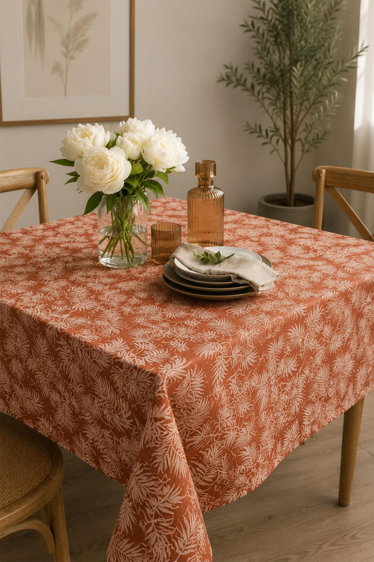 Mantel de mesa cuadrado antimanchas Sare Leke Tutmaz (100 x 100 cm)