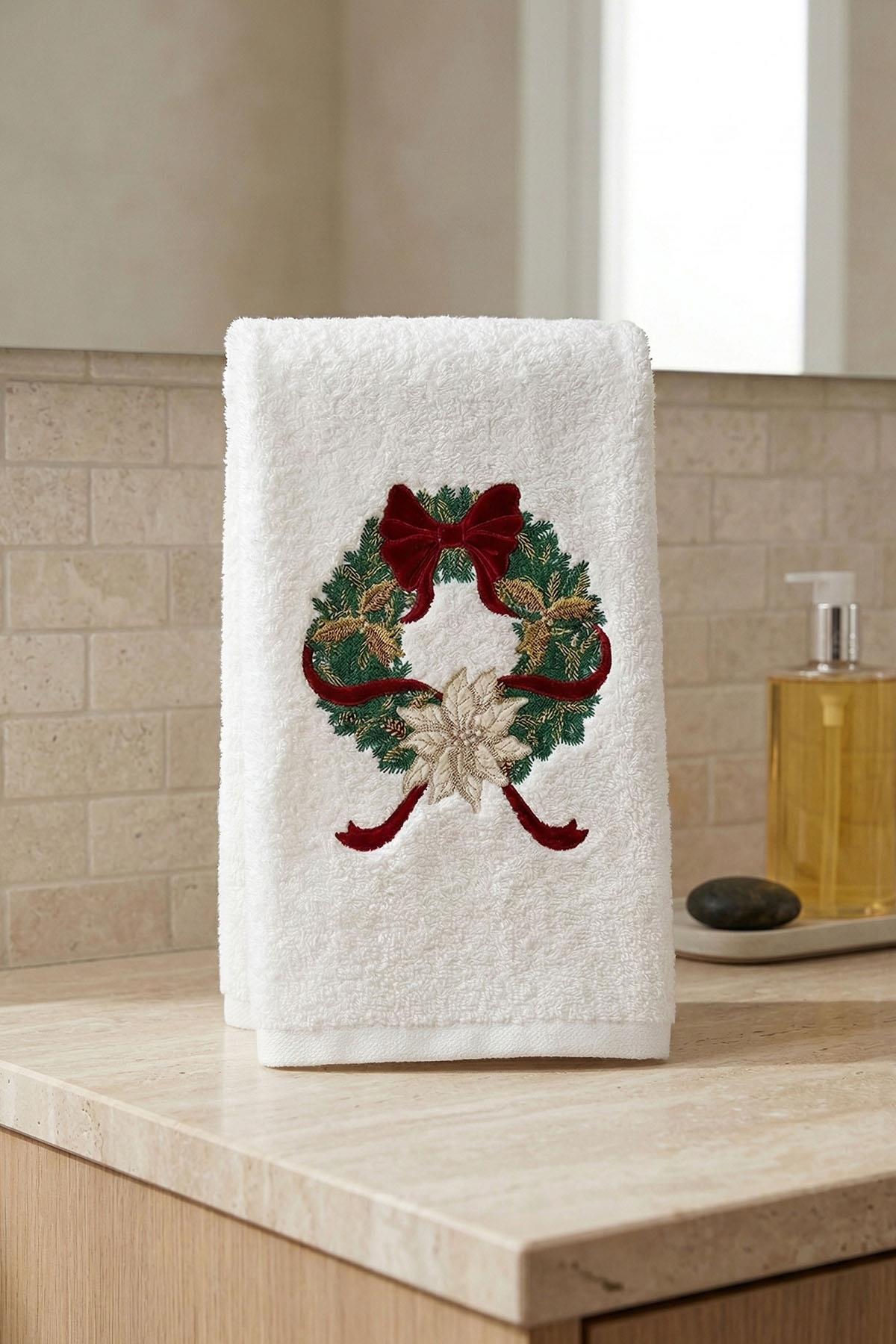 Wreath Embroidered Hand Towel (50 x 90 cm)