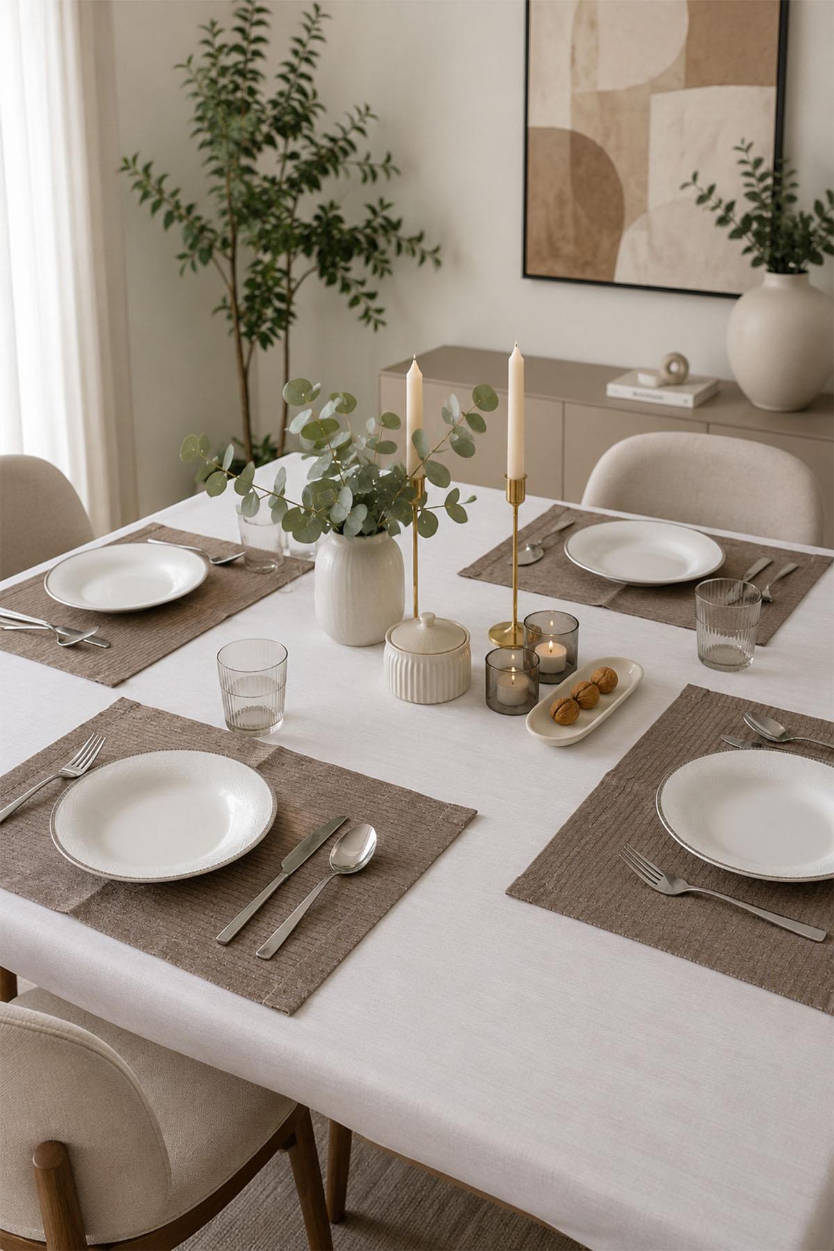 Loris Stain-Resistant Worry-Free 4-Piece Placemat Set (35 x 50 cm)
