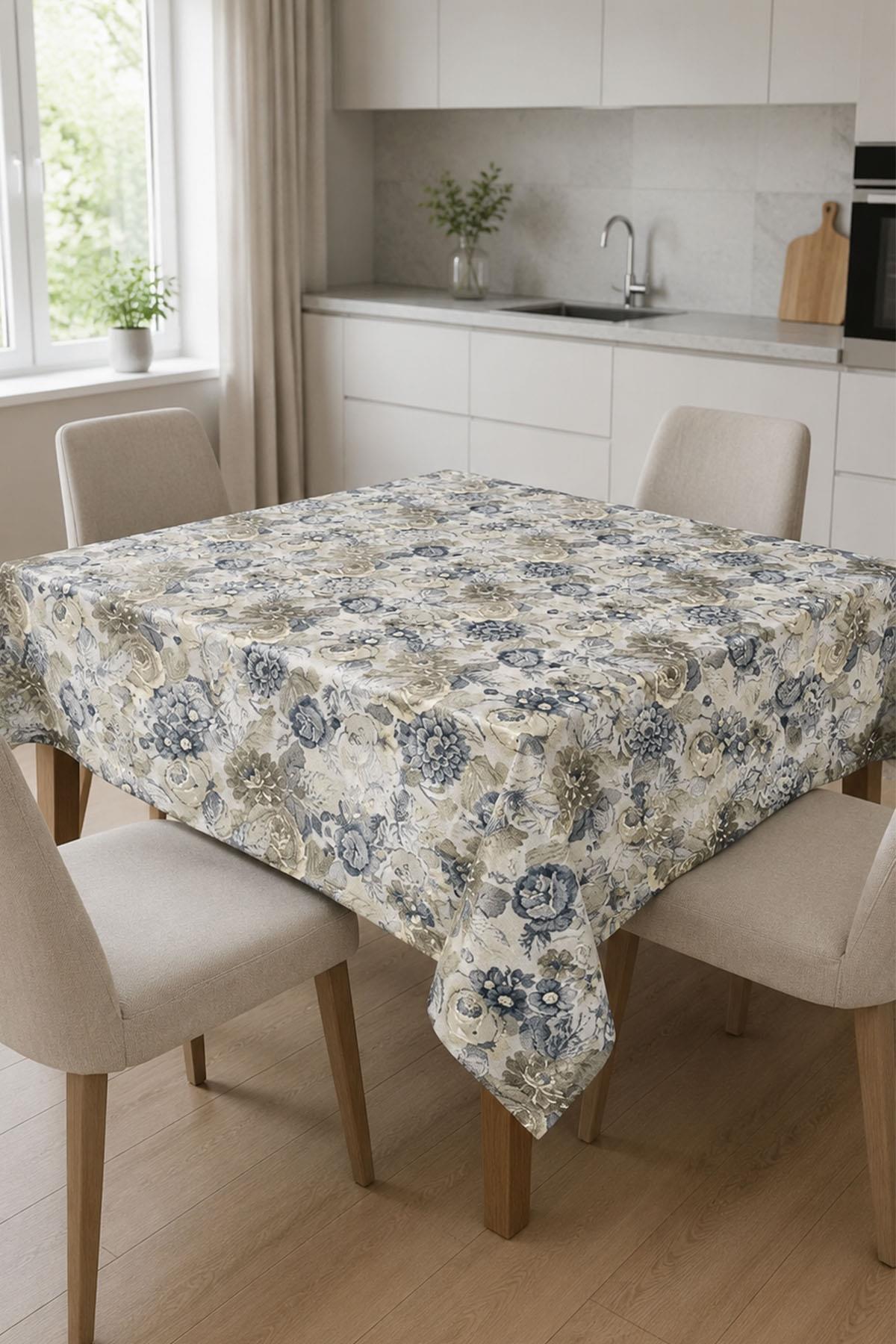 Mantel de mesa cuadrado Porio Leke Tutmaz antimanchas (130 x 130 cm)