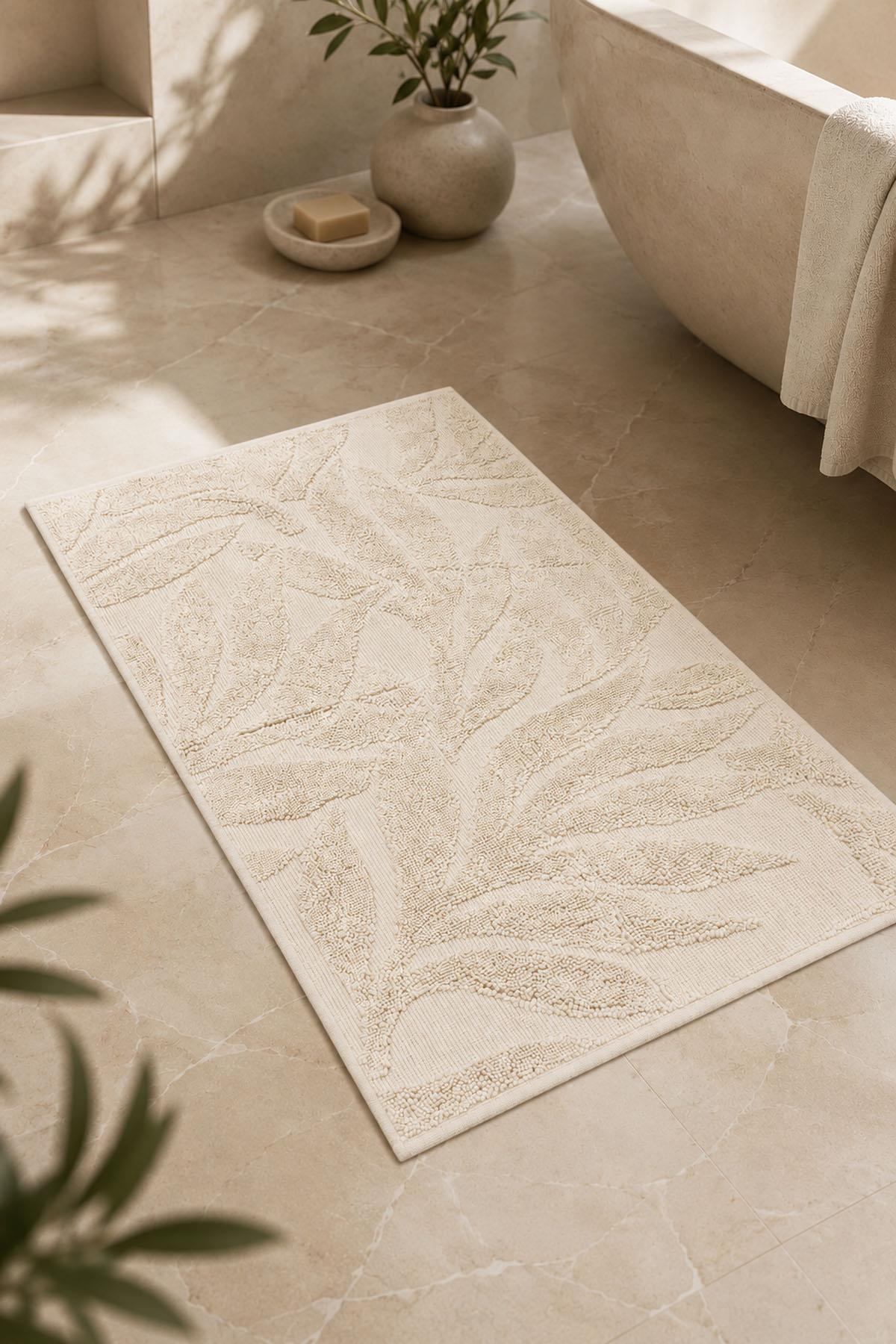 Toalla para pies con estampado de hojas de salvia (50 x 80 cm)