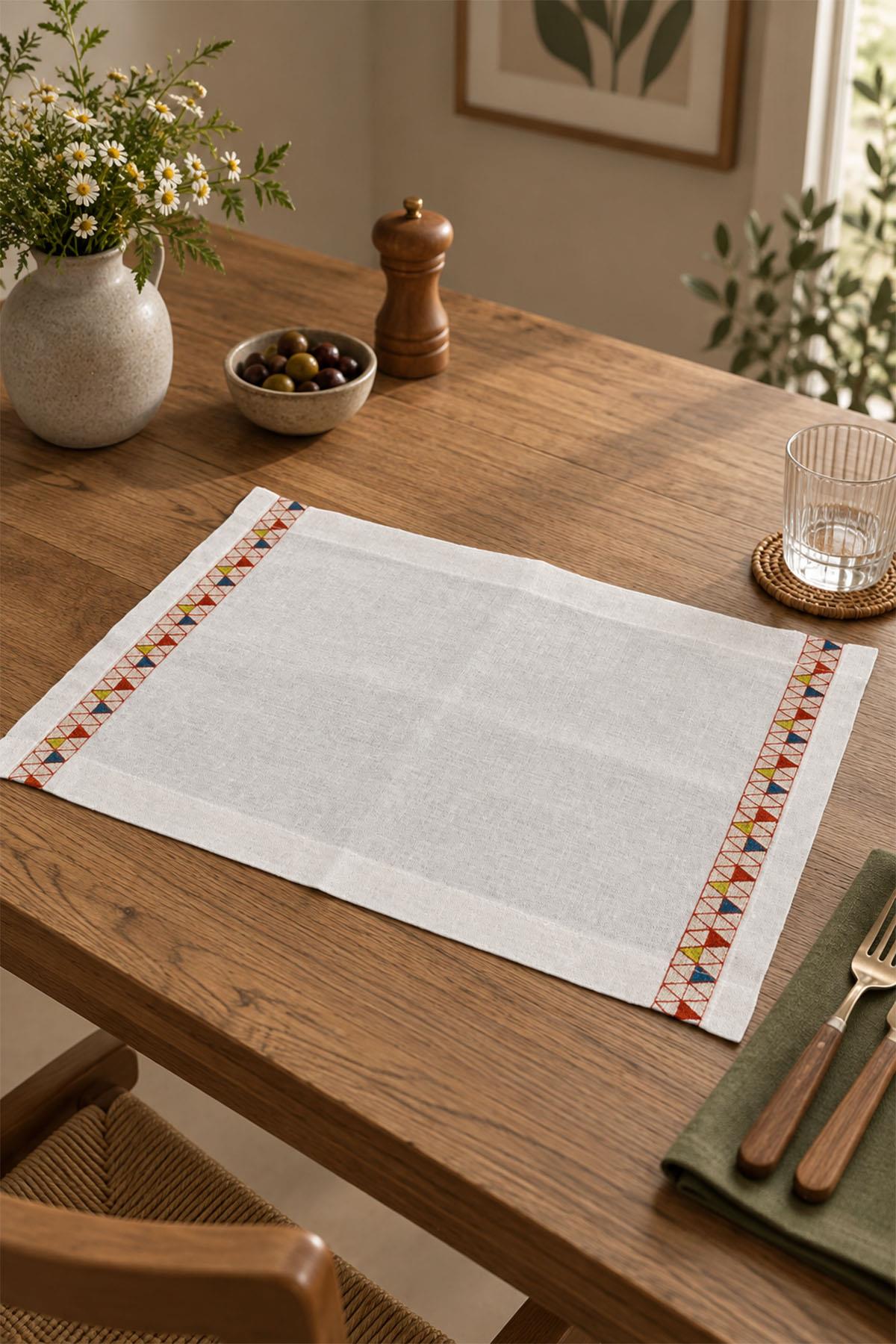 Mantel individual Tria con estampado de azulejos, resistente a las manchas y fácil de hacer (30 x 50 cm)