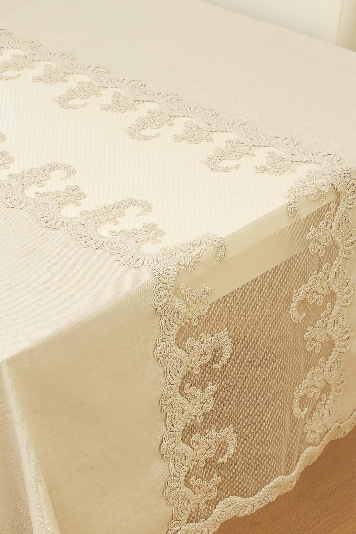 Mantel con camino de mesa de topillo (150 x 320 cm)